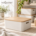 voqzyner™ Minimalist Bamboo Lid Storage Box