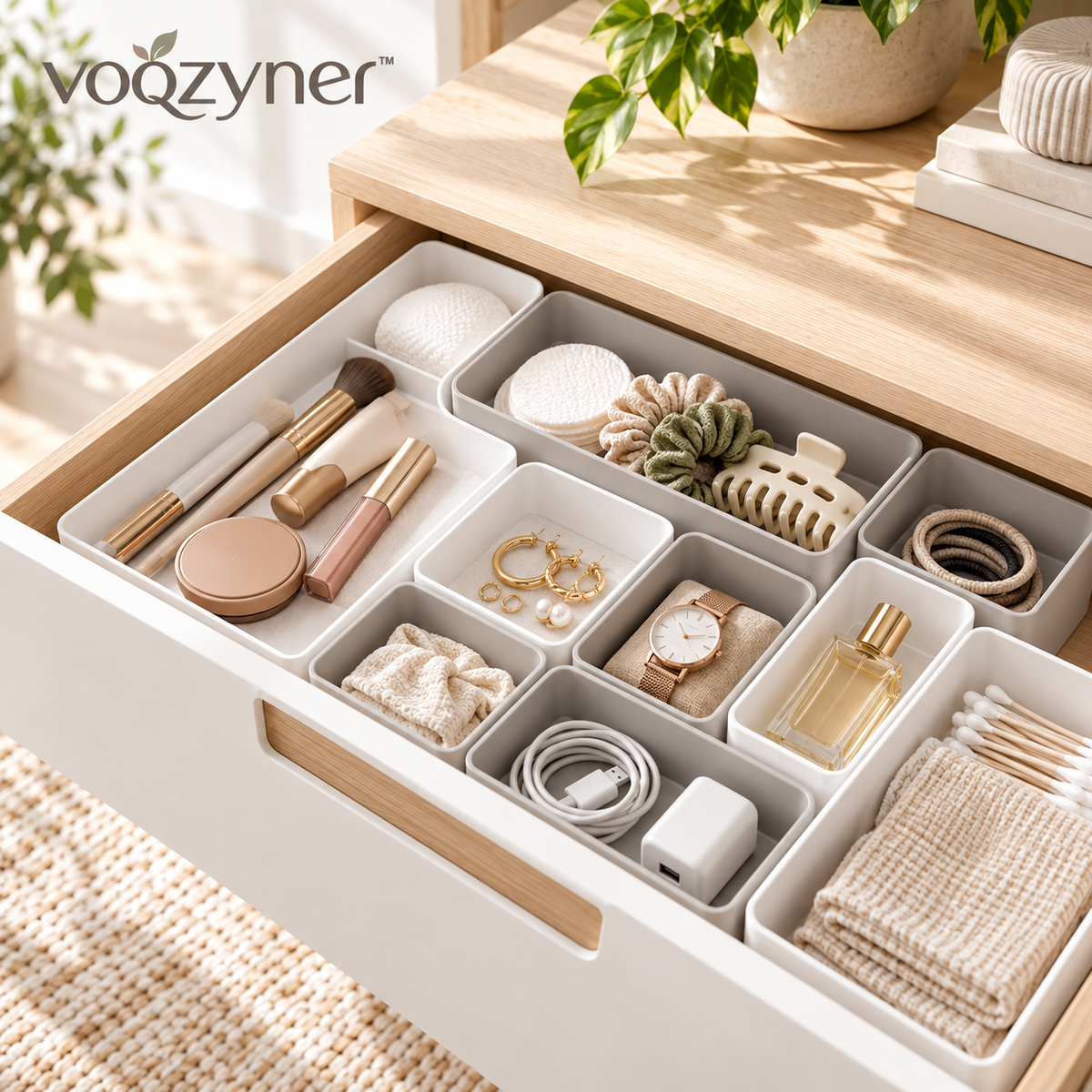 voqzyner™ Modular Drawer Organizer Set
