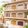 voqzyner™ Bamboo Lid Pantry Storage Container Set