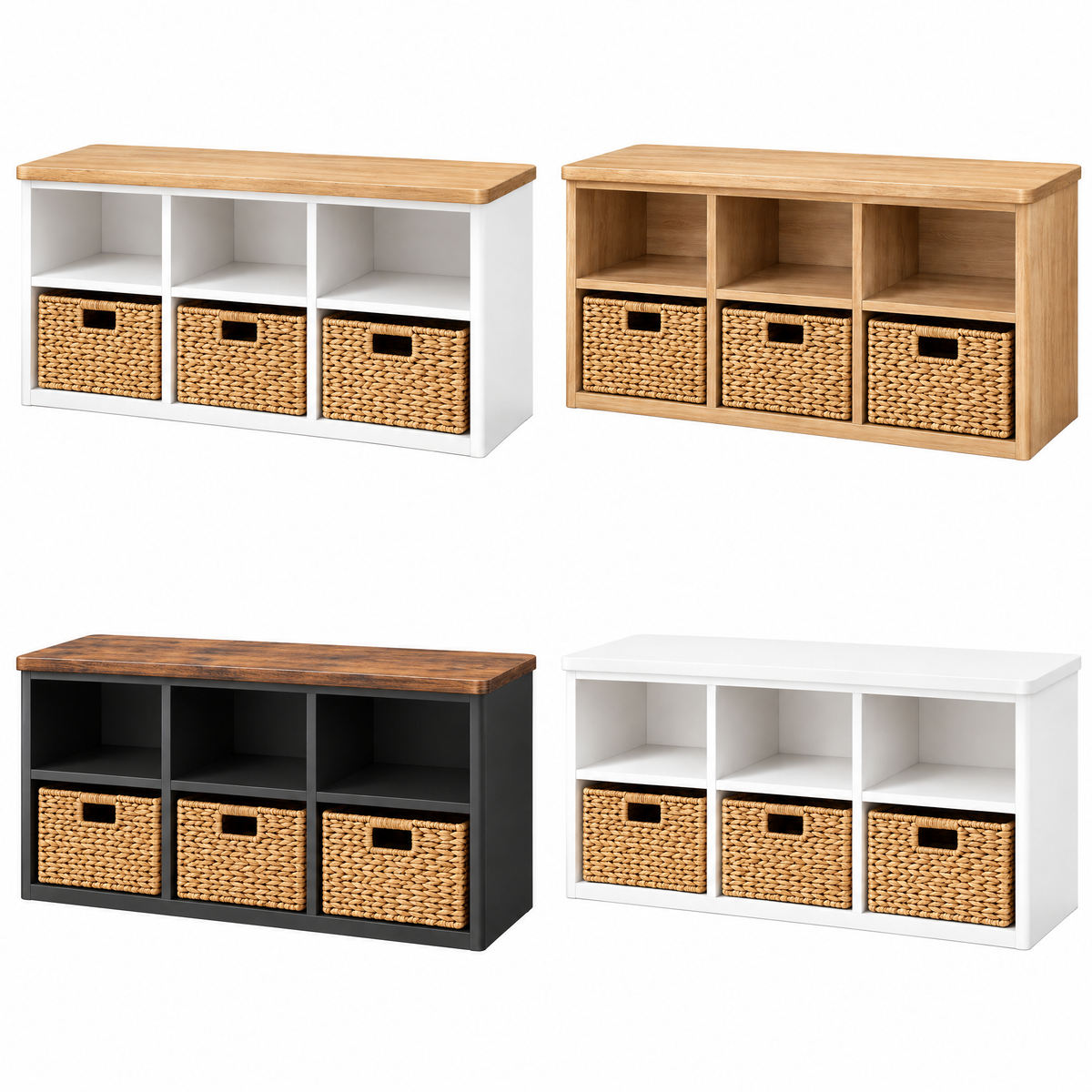 voqzyner™ Modern Shoe Storage Bench