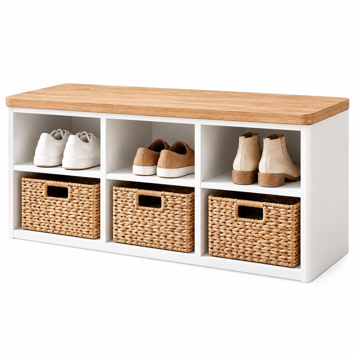 voqzyner™ Modern Shoe Storage Bench