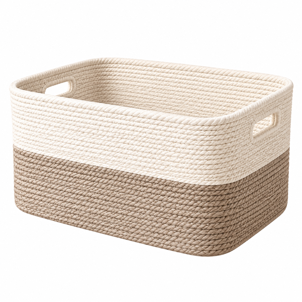 voqzyner™ Neutral Woven Storage Basket Set