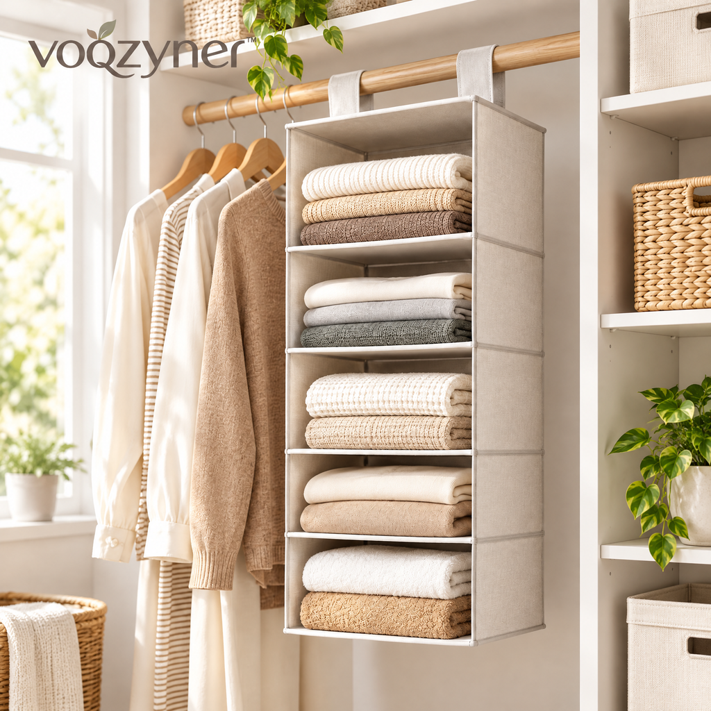 voqzyner™ Hanging Closet Shelf Organizer