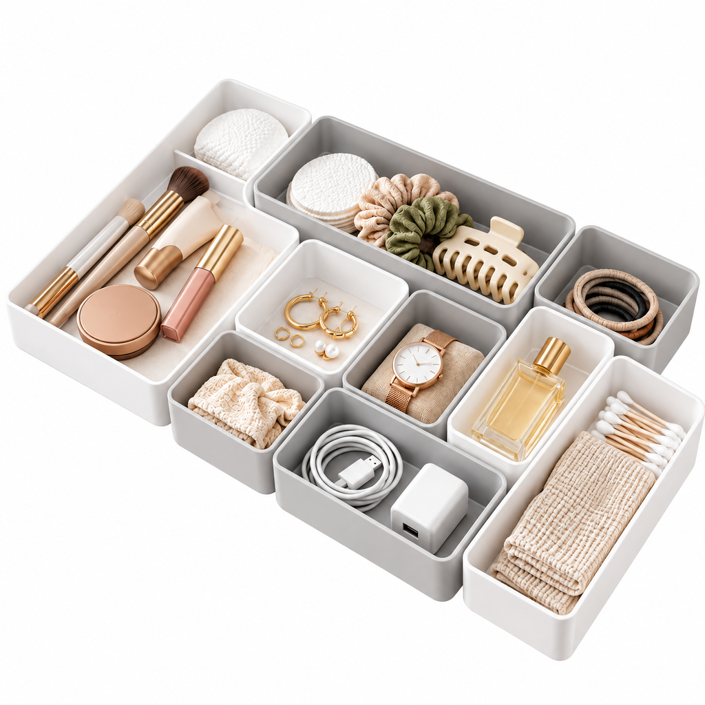 voqzyner™ Modular Drawer Organizer Set