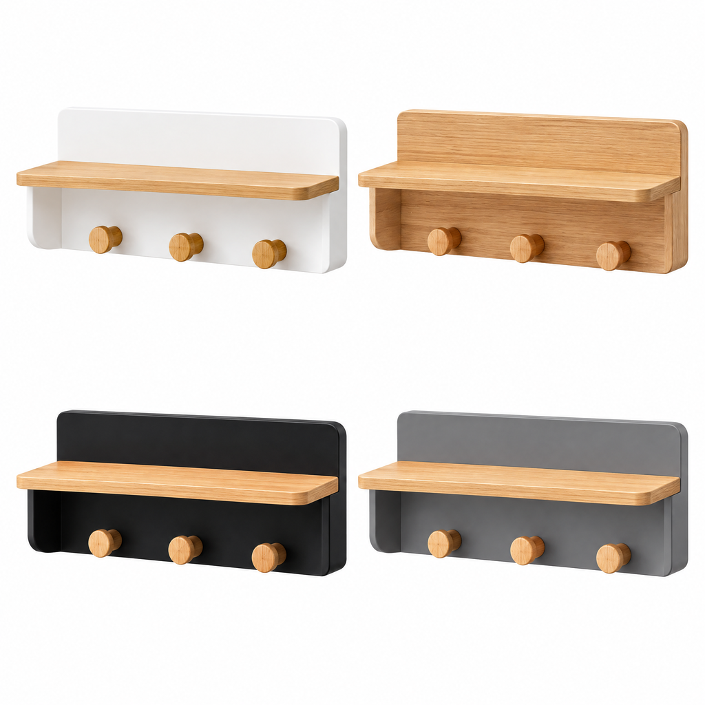 voqzyner™ Entryway Wall Shelf With Hooks