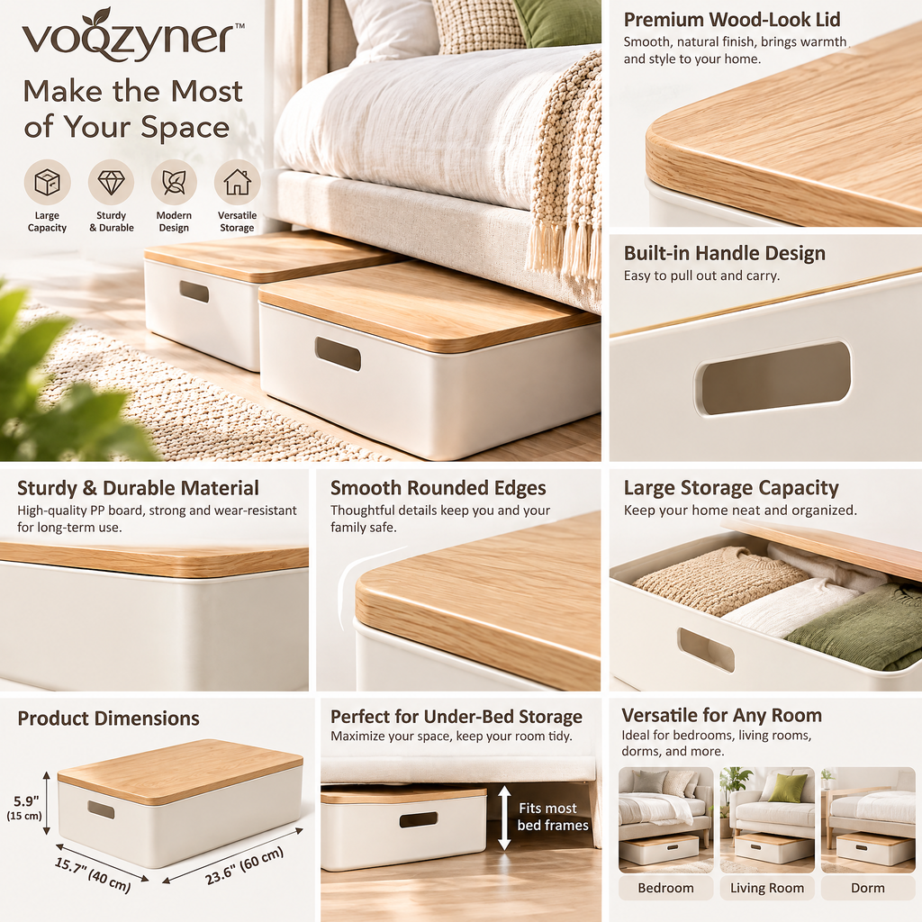 voqzyner™ Under Bed Storage Organizer